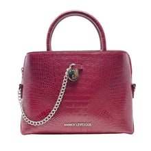 Sac à Main en Cuir Rouge croco, Miranda