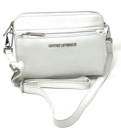 Pure White Crossbody Bag with Detachable Card Holder | Kennedi