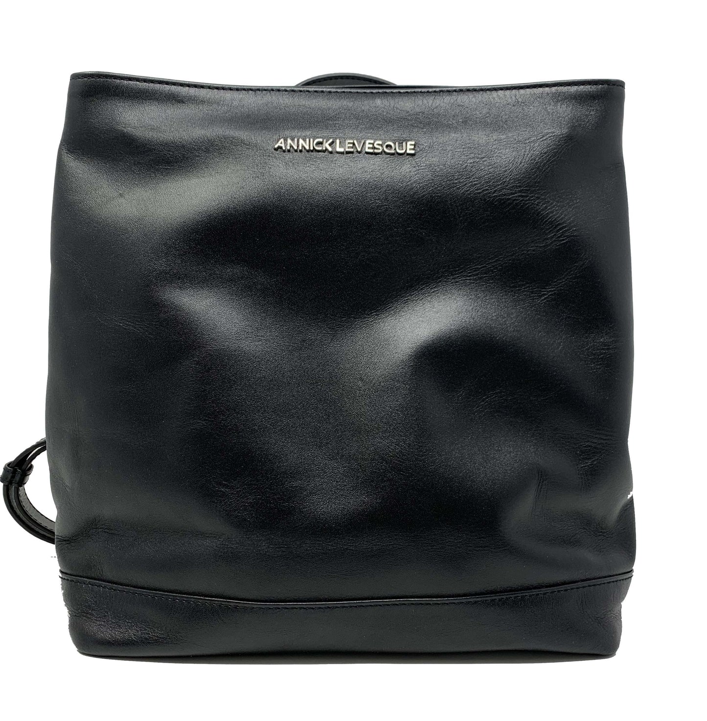 Black Anti-theft Leather Backpack | Lore
