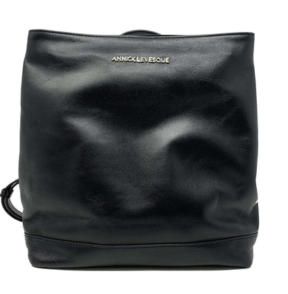 Black Anti-theft Leather Backpack | Lore
