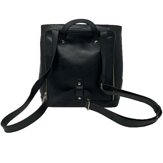 Black Anti-theft Leather Backpack | Lore
