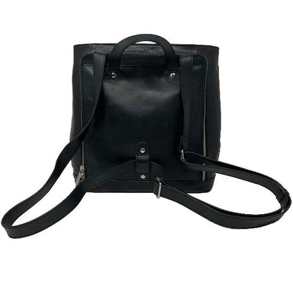 Black Anti-theft Leather Backpack | Lore