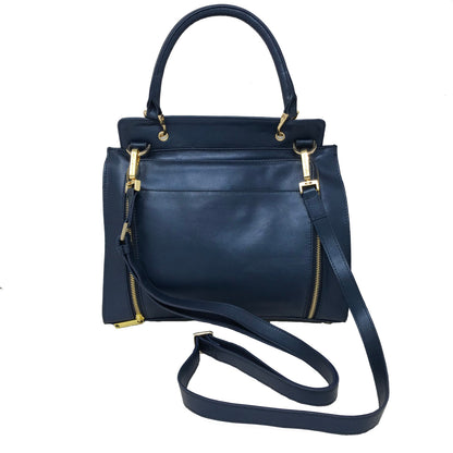 Sac à main en cuir véritable bleu marine - Chloé