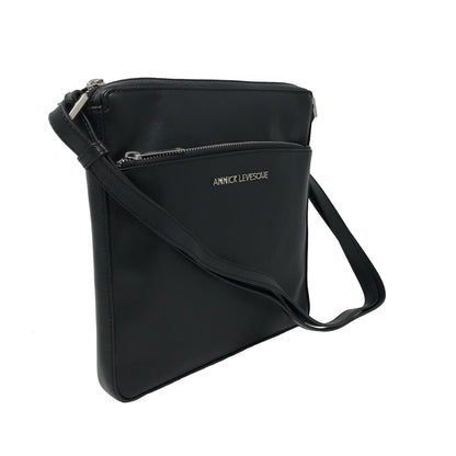 Sac à bandoulière en cuir noir | Gisèle