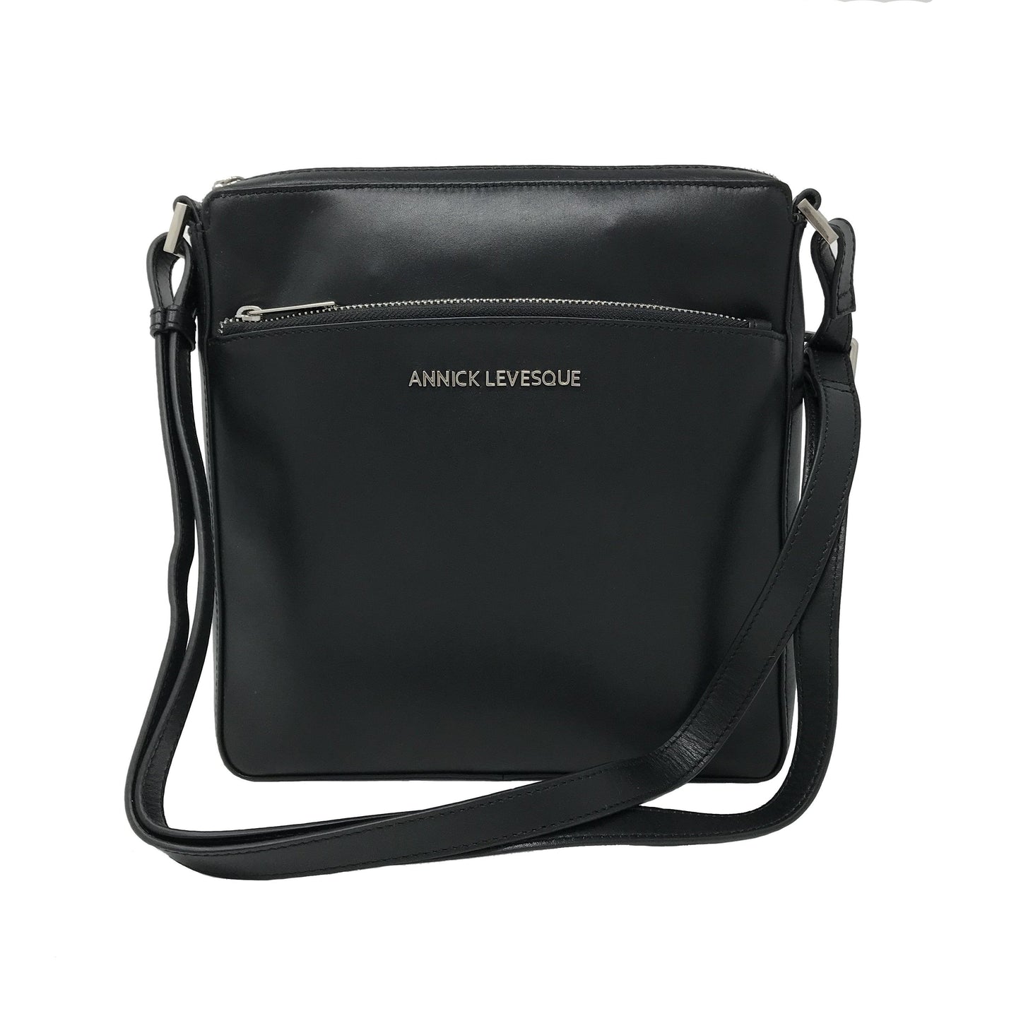 Sac à bandoulière en cuir noir | Gisèle
