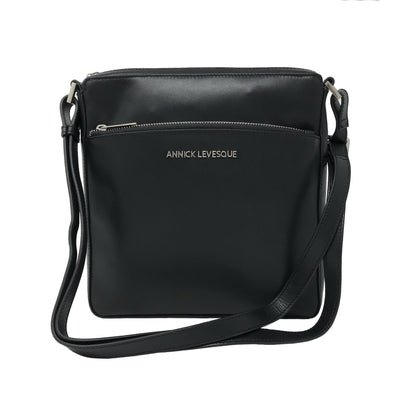 Sac à bandoulière en cuir noir | Gisèle