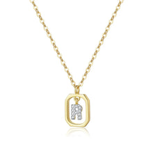 Collier initial personnalisé en argent sterling 925