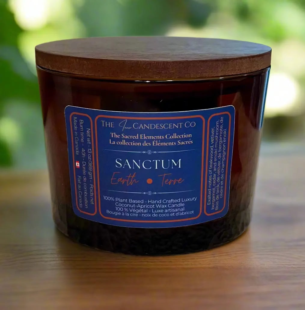 SANCTUM — EARTH ELEMENT | Grounding luxury coconut apricot wax candle