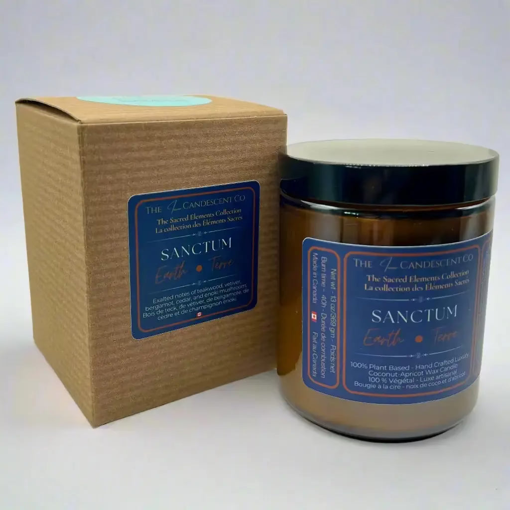 SANCTUM — EARTH ELEMENT | Grounding luxury coconut apricot wax candle