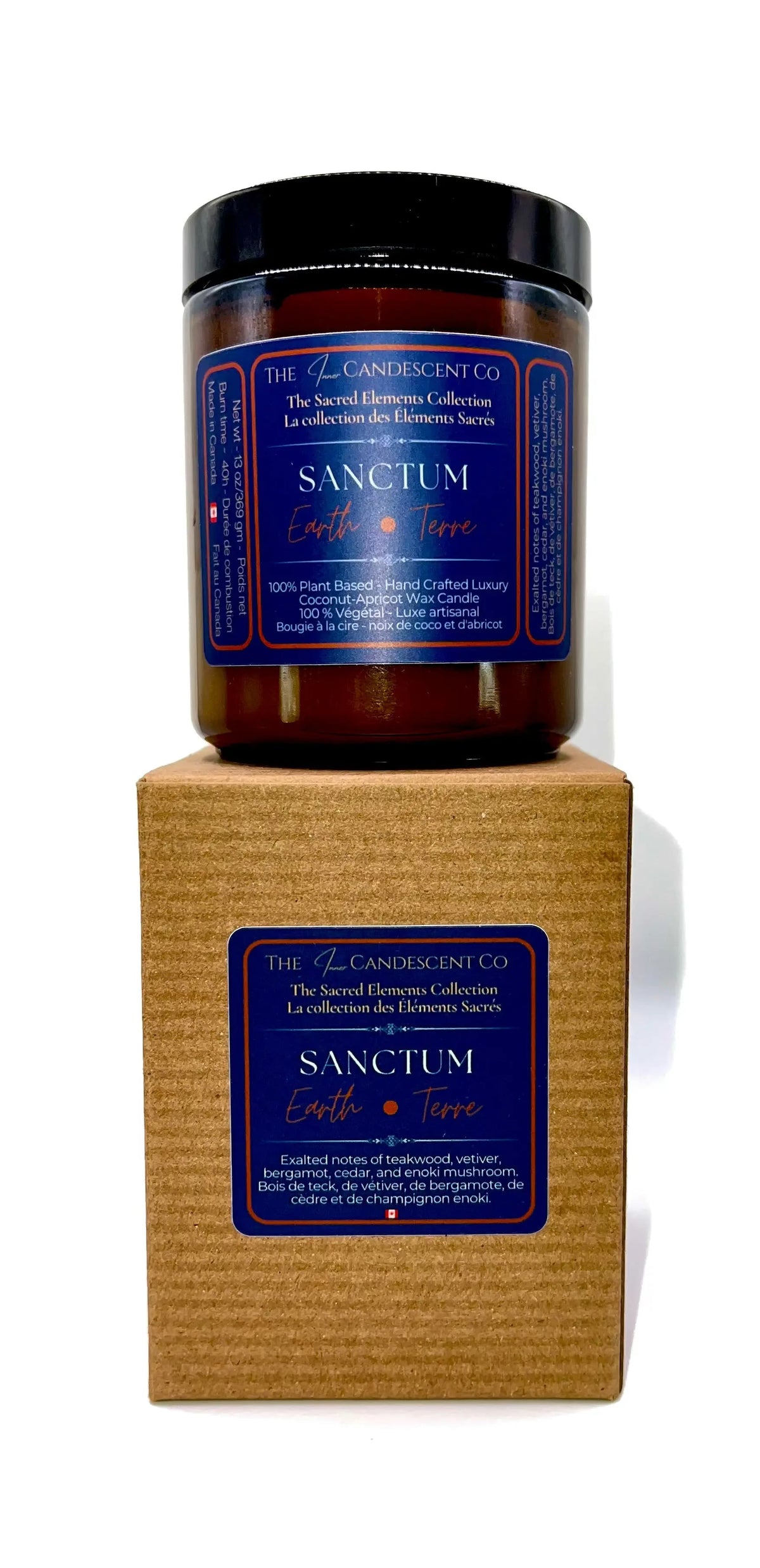 SANCTUM — EARTH ELEMENT | Grounding luxury coconut apricot wax candle