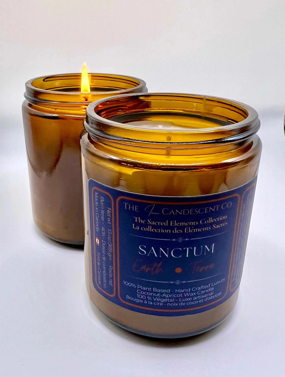 SANCTUM — EARTH ELEMENT | Grounding luxury coconut apricot wax candle
