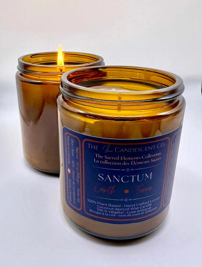 SANCTUM — EARTH ELEMENT | Grounding luxury coconut apricot wax candle