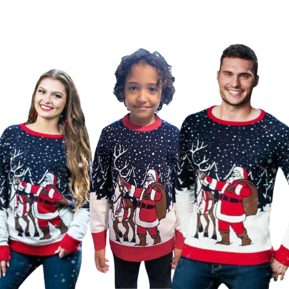 Ensemble famille - Pull Père Noël et Renne