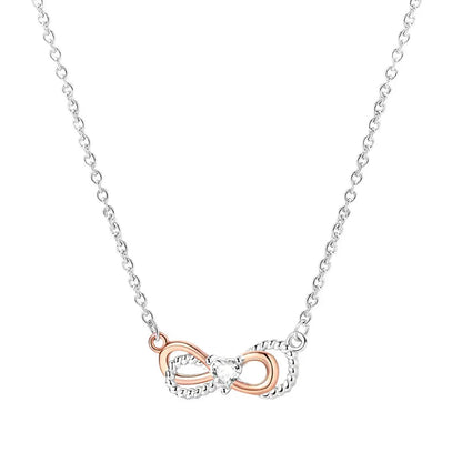 Collier pendentif Nœud Infini en argent sterling Amour Éternel