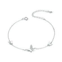 Sterling Silver Butterfly Charm Bracelet – Adjustable