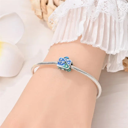 Breloque de valise en argent sterling « Paradis de la plage »