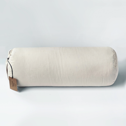 Traversin de yoga rond | Naturel et biologique | Blanc ivoire