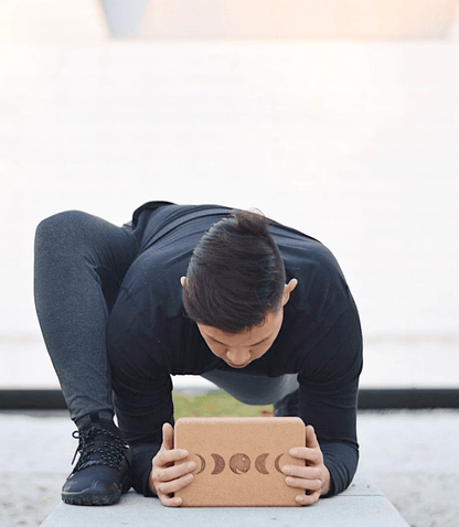 Pair of Moon Cork Yoga Blocks | Original | 4"x6x9"