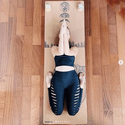 Tapis de yoga en liège Night Bear | 4,5MM | Édition Collaboration
