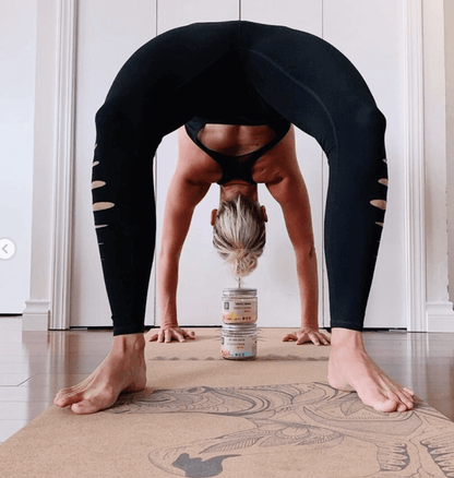 Tapis de yoga en liège Night Bear | 4,5MM | Édition Collaboration