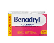Benadryl 25 mg, boîte de 100 comprimés