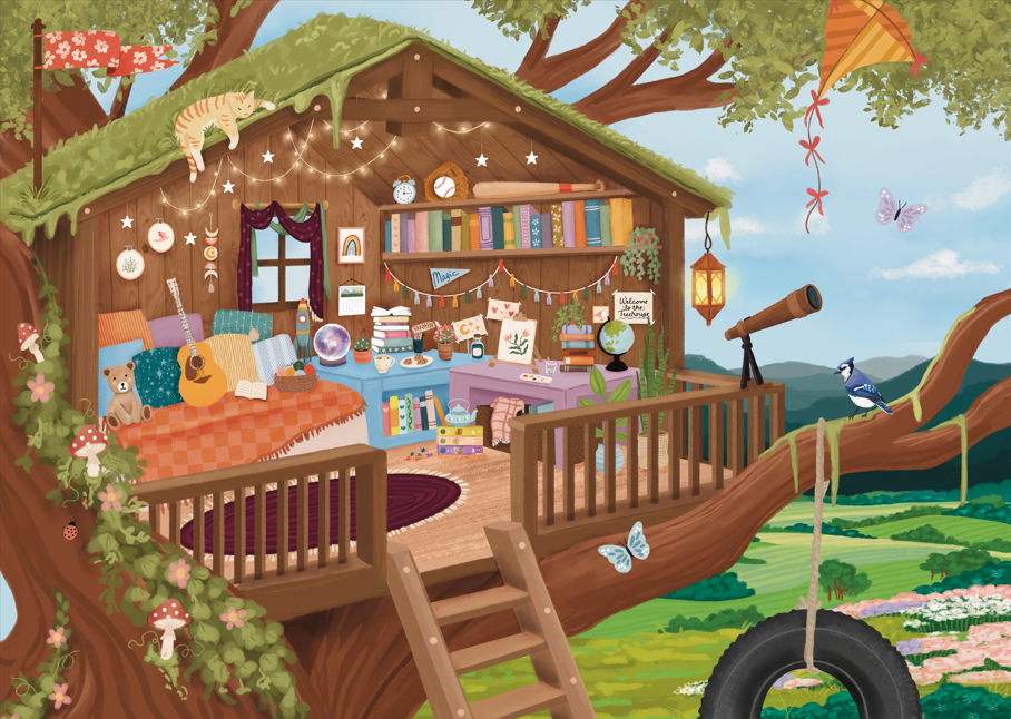 Treetop Hideout | 250 Piece Puzzle | Kids & Adults | Designed in Canada by Tara Younggren