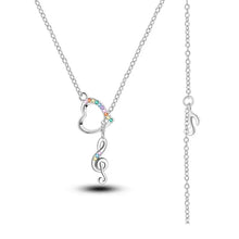 Collier Pendentif Cœur Note de Musique en Argent Sterling Melody of Love