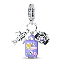 Breloque en argent sterling Journal de voyage