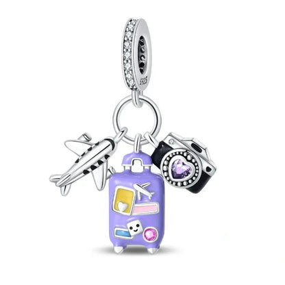 Breloque en argent sterling Journal de voyage