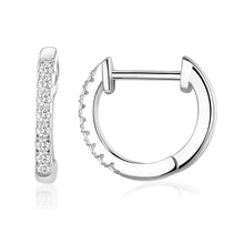 14K Gold Plated 925 Sterling Silver Cubic Zirconia Cuff Earrings - Trendy and Chic
