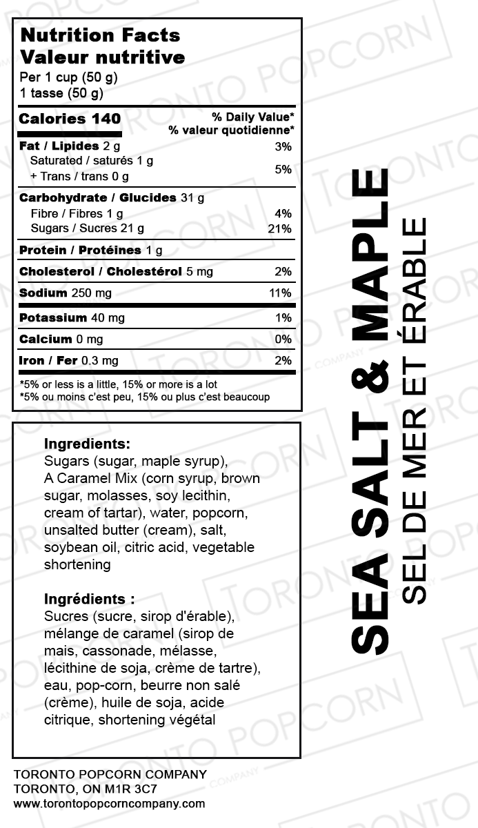 Popcorn au sel de mer et érable