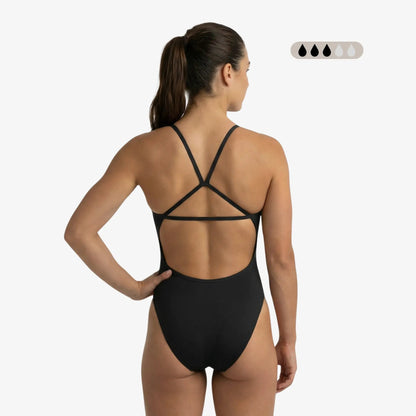 Maillot de bain de règles une pièce à dos ouvert Onyx SecureFlo de Norca