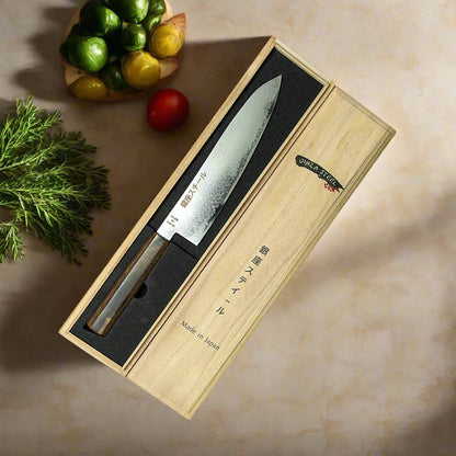 Série Seiryū (青龍) - Couteau de chef 210mm en acier Damas VG10