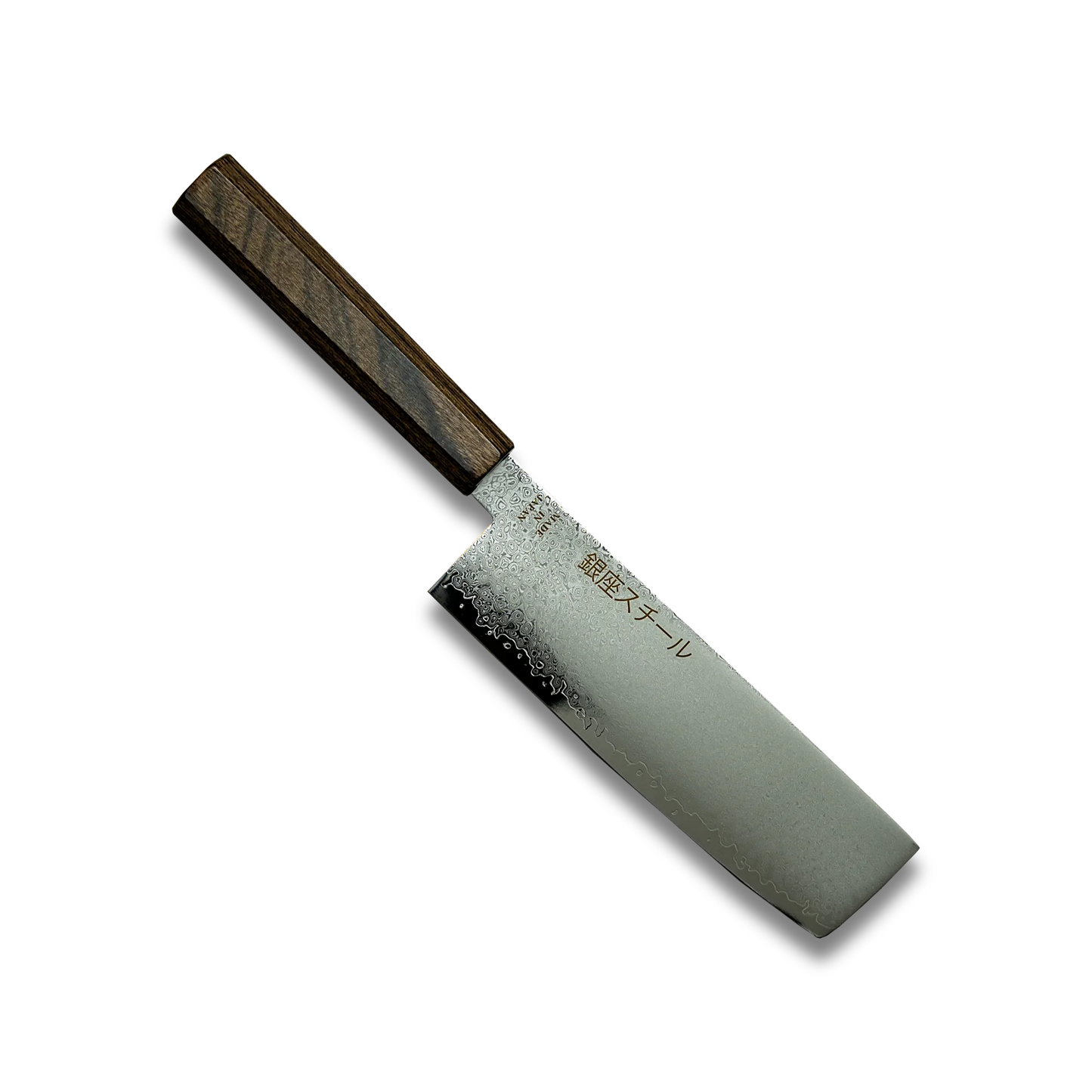 Série Seiryū (青龍) - Couteau Nakiri 170 mm en acier Damas VG10