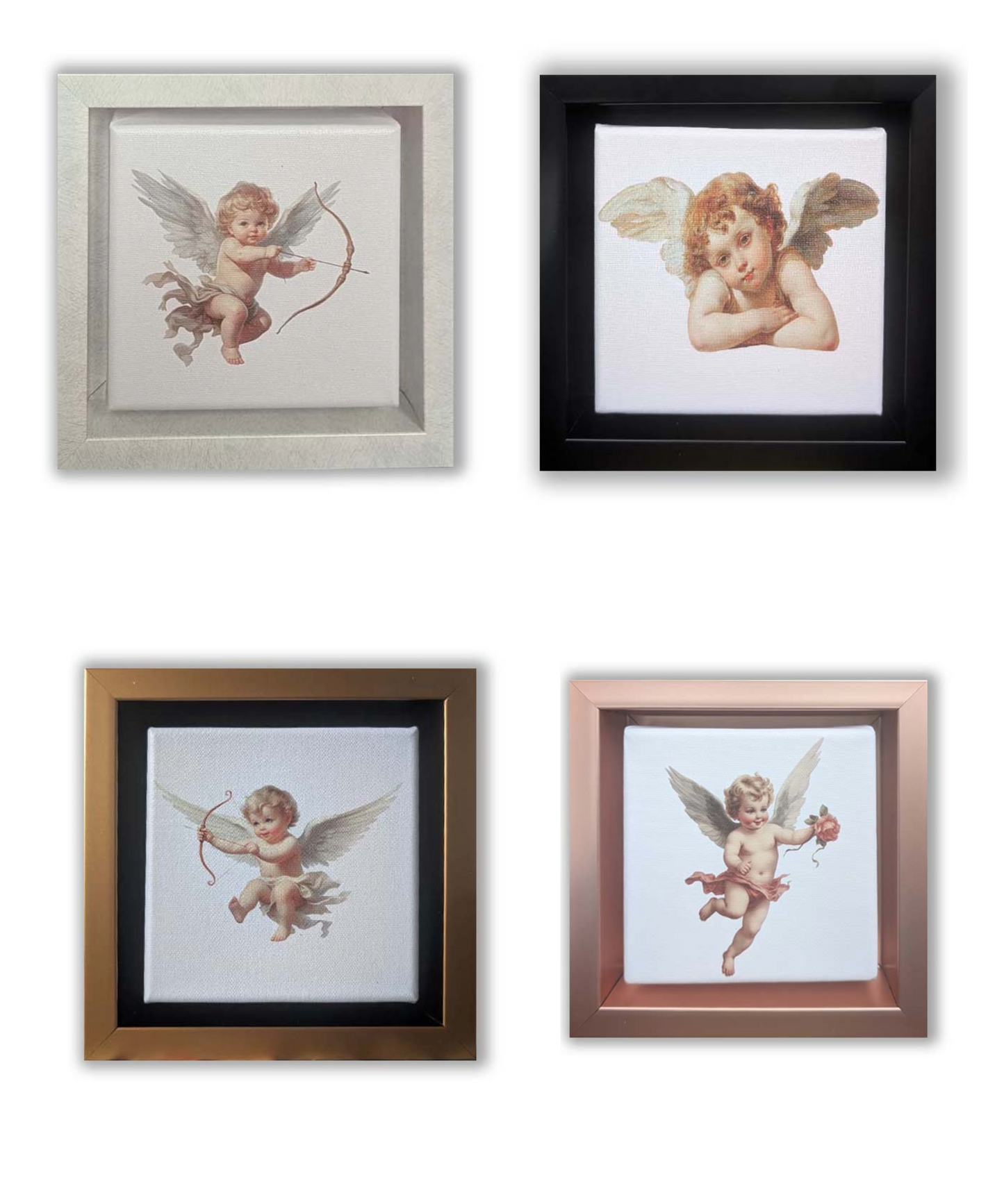 Lot de 4 tableaux muraux encadrés d'anges