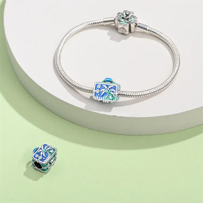 Breloque de valise en argent sterling « Paradis de la plage »