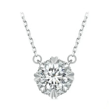 Alternative éblouissante au diamant : Collier pendentif en argent sterling avec moissanite de 1 carat