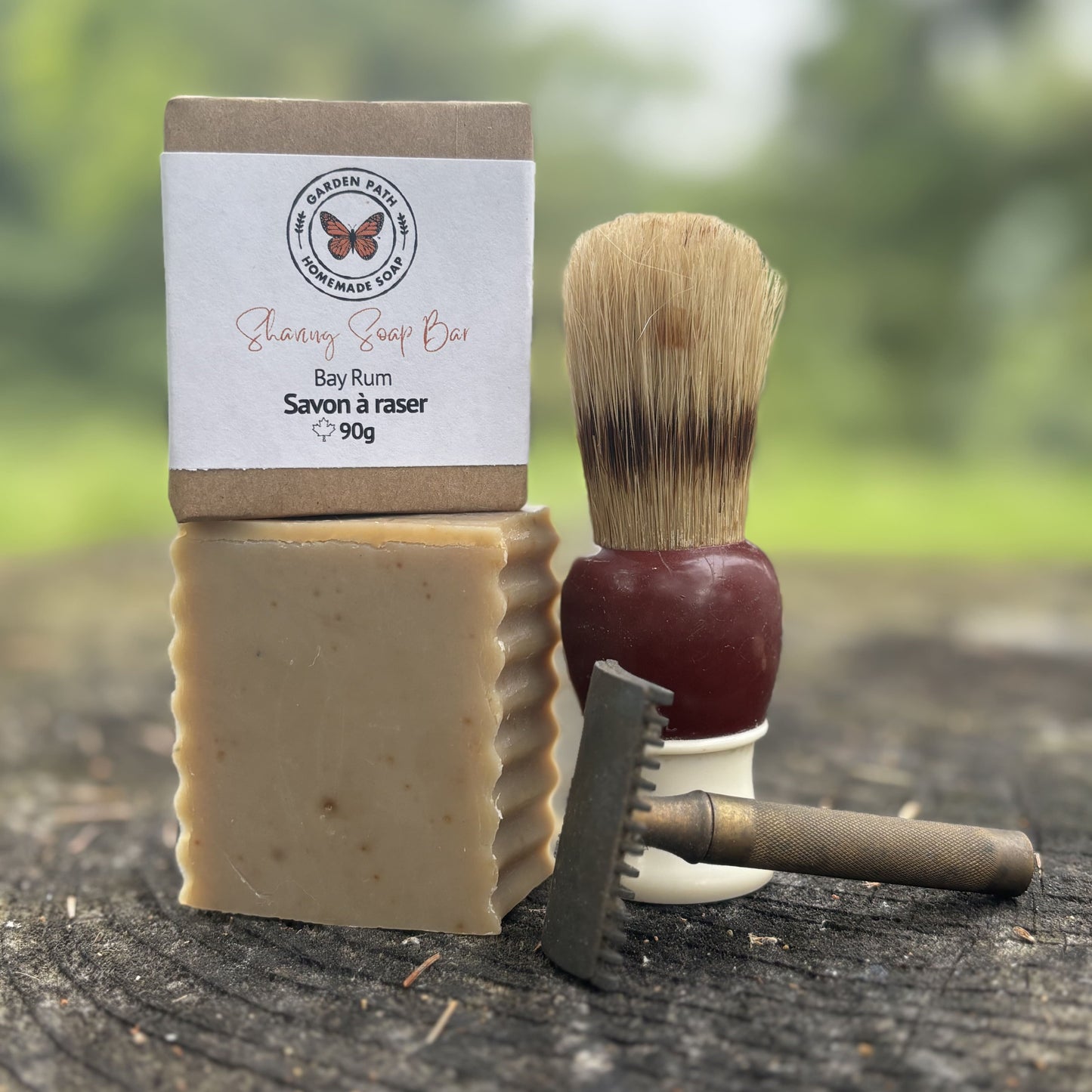 Pain de Savon de Rasage | Légèrement parfumé à la bière et à l'argile