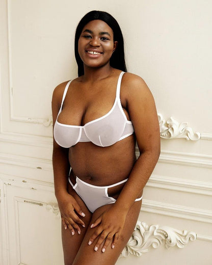 Gomeisa Sheer Mesh Bra With Soft Cup