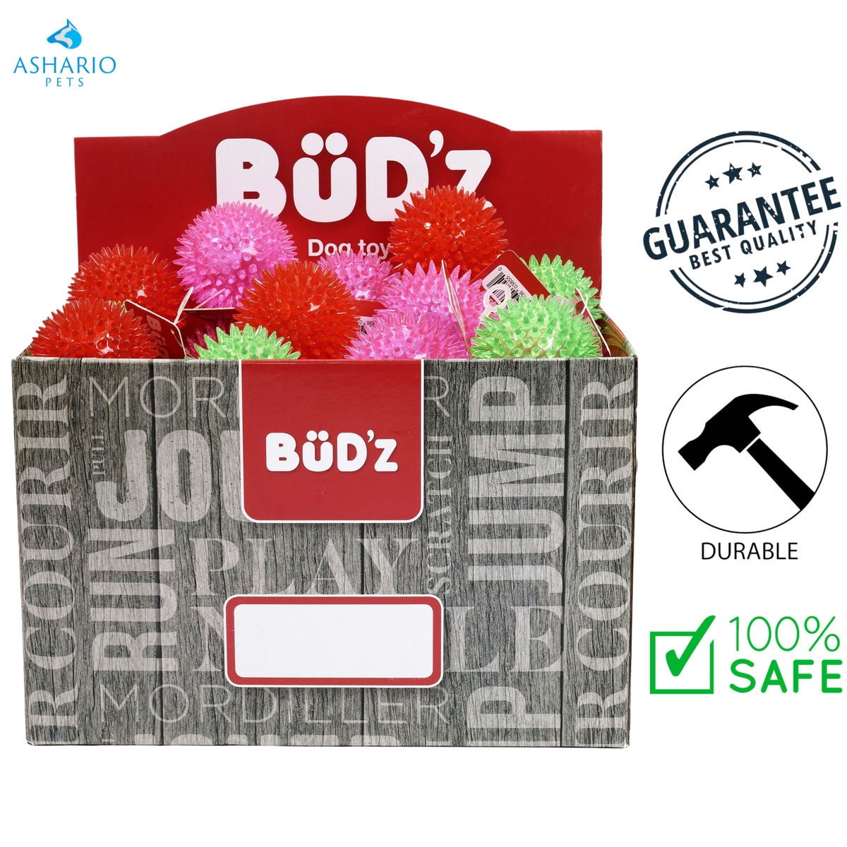 BuD'z - Plain Rubber Balls With Spikes