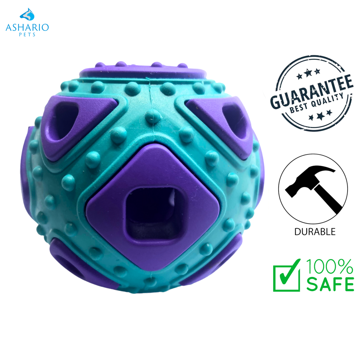BuD'z - Rubber Astro Squared Dog Toy