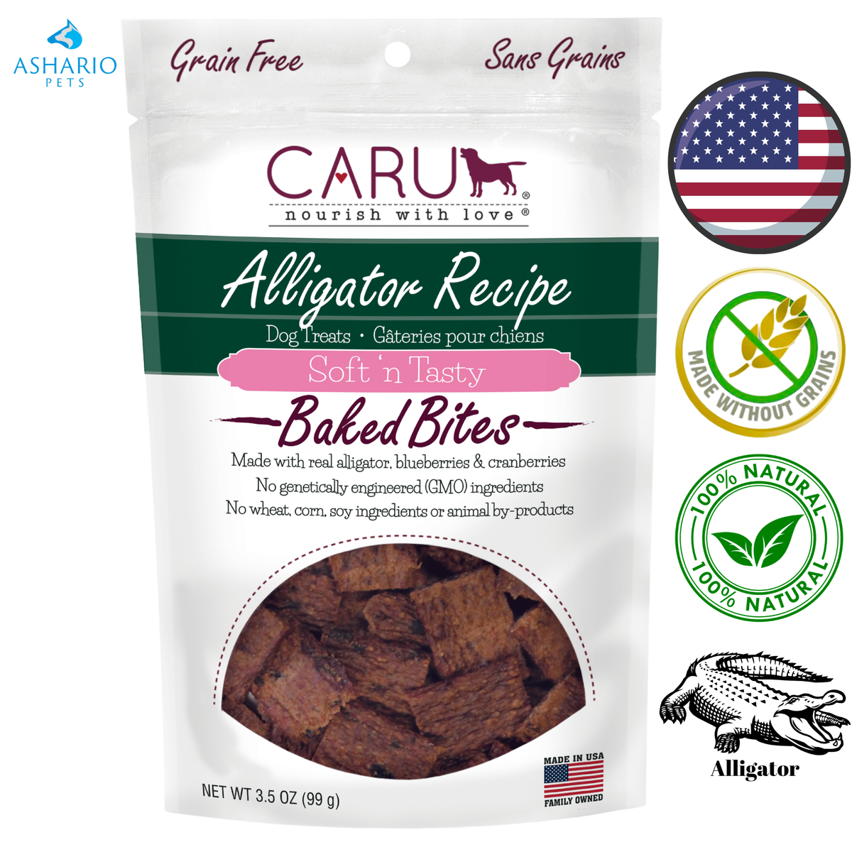 Caru - Alligator Bites Dog Treats