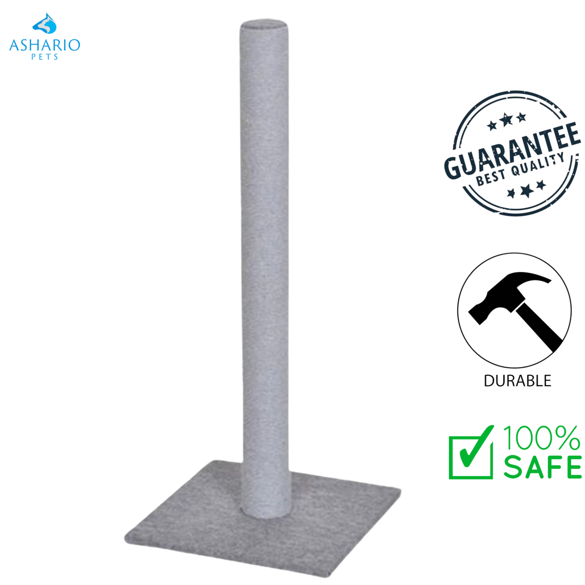 BuD'z - Scratching Rope Post Medium & Large Grey Cat