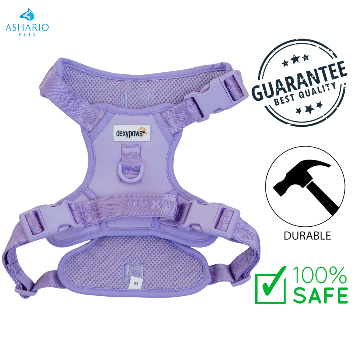 Dexypaws - No-Pull Lilac Dog Harness