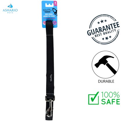 Riley & Rex - 4 Ft Solid Nylon Dog Leash