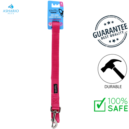 Riley & Rex - 4 Ft Solid Nylon Dog Leash