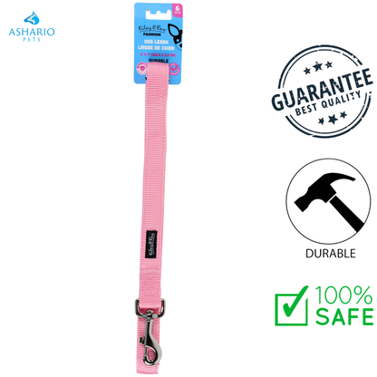 Riley & Rex - 4 Ft Solid Nylon Dog Leash
