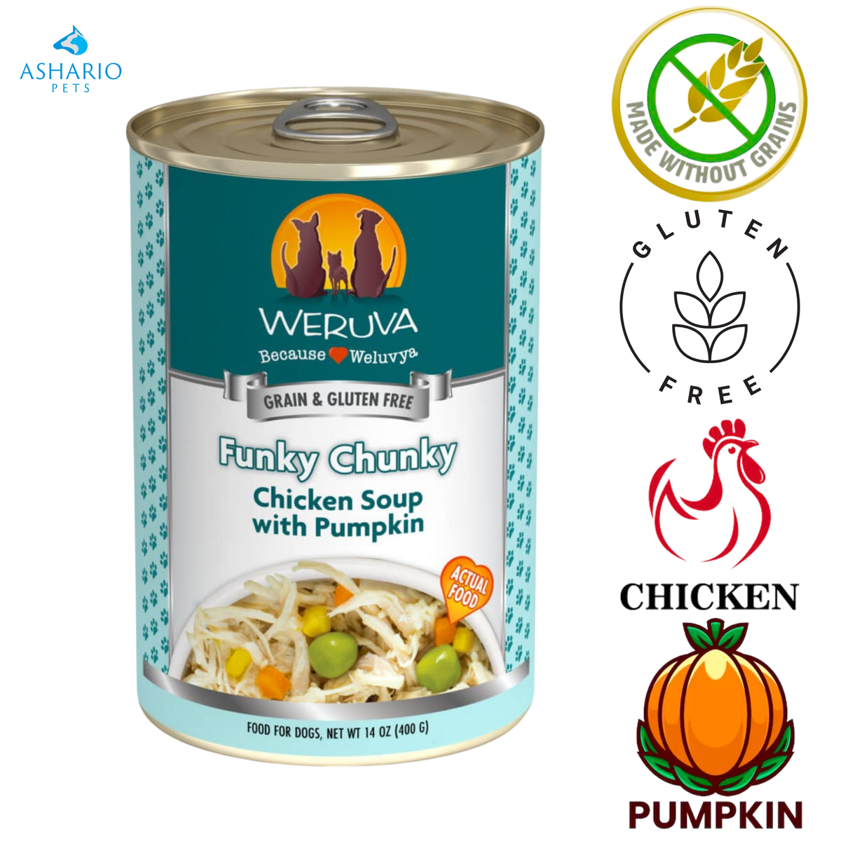 Weruva - Funky Chunky Chicken Soup Canned Dog Food