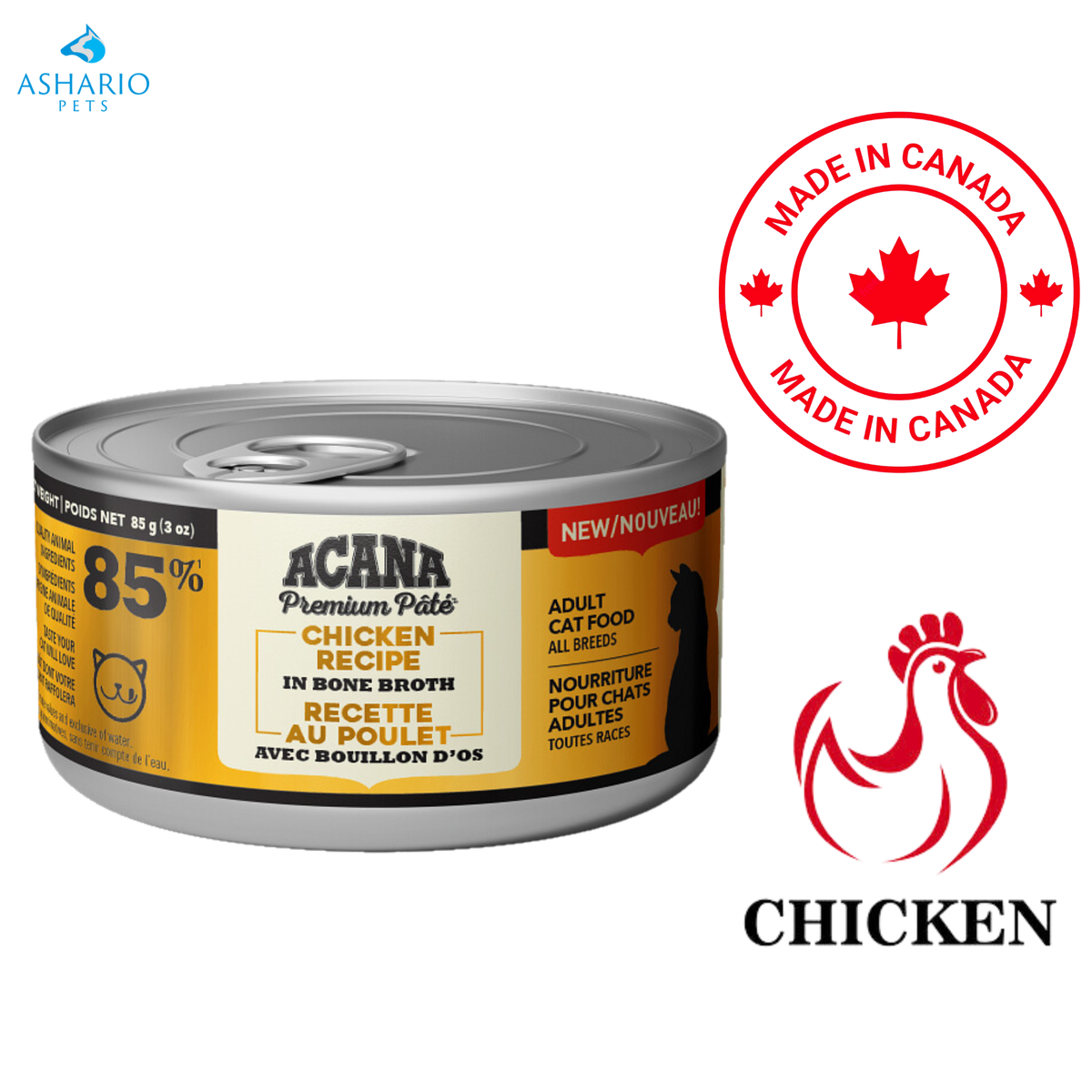 Acana - Chicken In Bone Broth Canned Cat Food