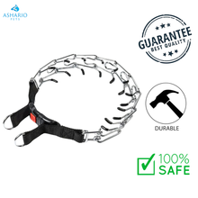 Ashario Pets - Quick Release Adjustable Prong Dog Collar With Buckle - Grey